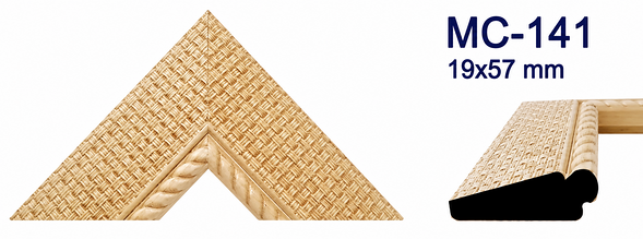 Moldura de madera grabada para marco MC141 – Kit de 4 piezas
