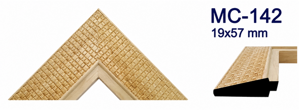 Moldura de madera grabada para marco MC142 – Kit de 4 piezas