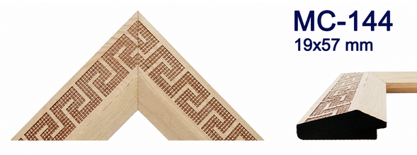 Moldura de madera grabada para marco MC144 – Kit de 4 piezas