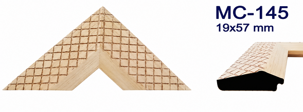 Moldura de madera grabada para marco MC145 – Kit de 4 piezas