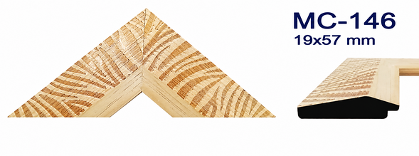 Moldura de madera grabada para marco MC146 – Kit de 4 piezas