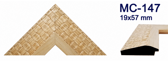 Moldura de madera grabada para marco MC147 – Kit de 4 piezas