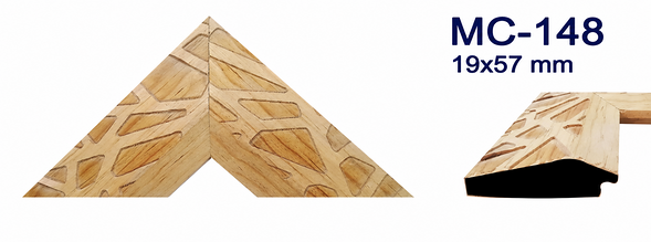 Moldura de madera grabada para marco MC148 – Kit de 4 piezas