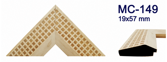 Moldura de madera grabada para marco MC149 – Kit de 4 piezas