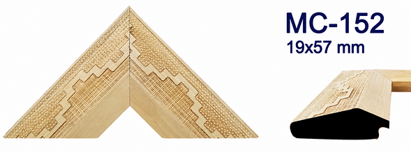 Moldura de madera grabada para marco MC152 – Kit de 4 piezas