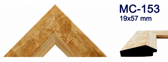 Moldura de madera grabada para marco MC153 – Kit de 4 piezas