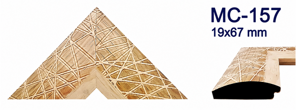 Moldura de madera grabada para marco MC157 – Kit de 4 piezas