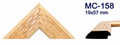 Moldura de madera grabada para marco MC158 – Kit de 4 piezas
