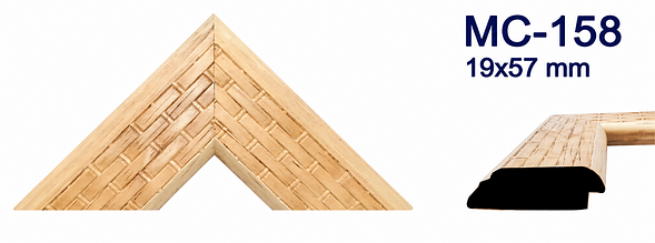Moldura de madera grabada para marco MC158 – Kit de 4 piezas