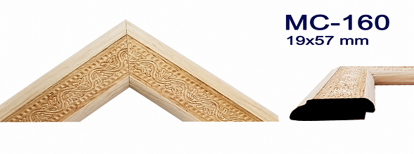 Moldura de madera grabada para marco MC160 – Kit de 4 piezas