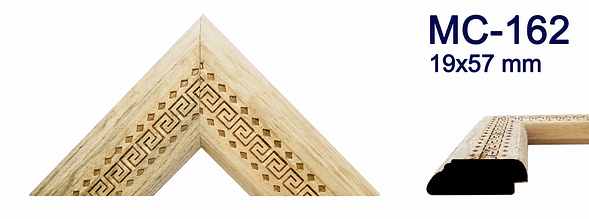 Moldura de madera grabada para marco MC162 – Kit de 4 piezas