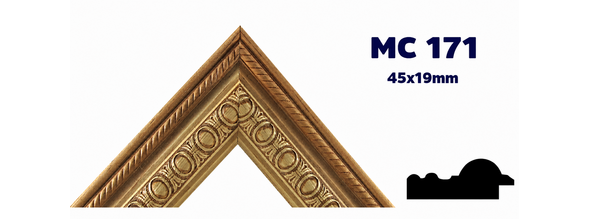 Moldura de madera grabada para marco MC171 – Kit de 4 piezas