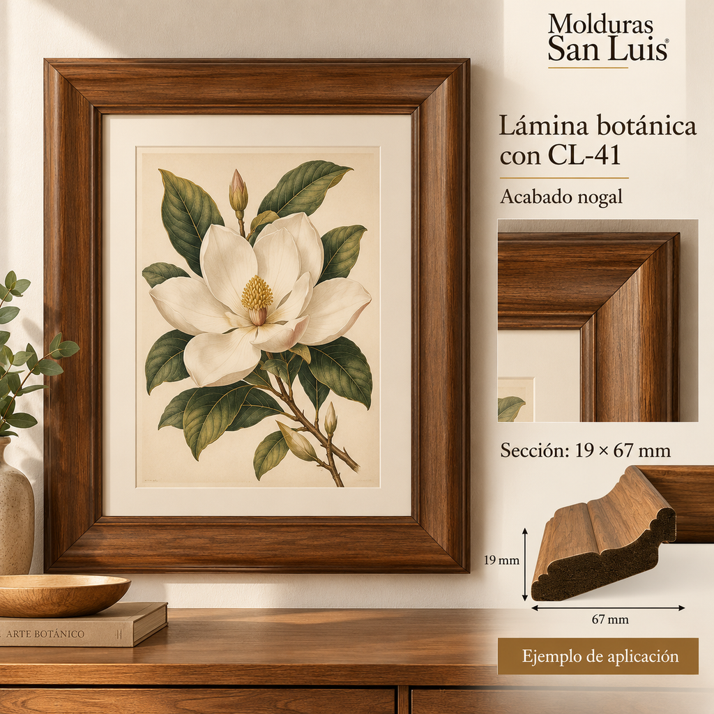 Moldura de madera lisa para marco CL41 – Kit de 4 piezas