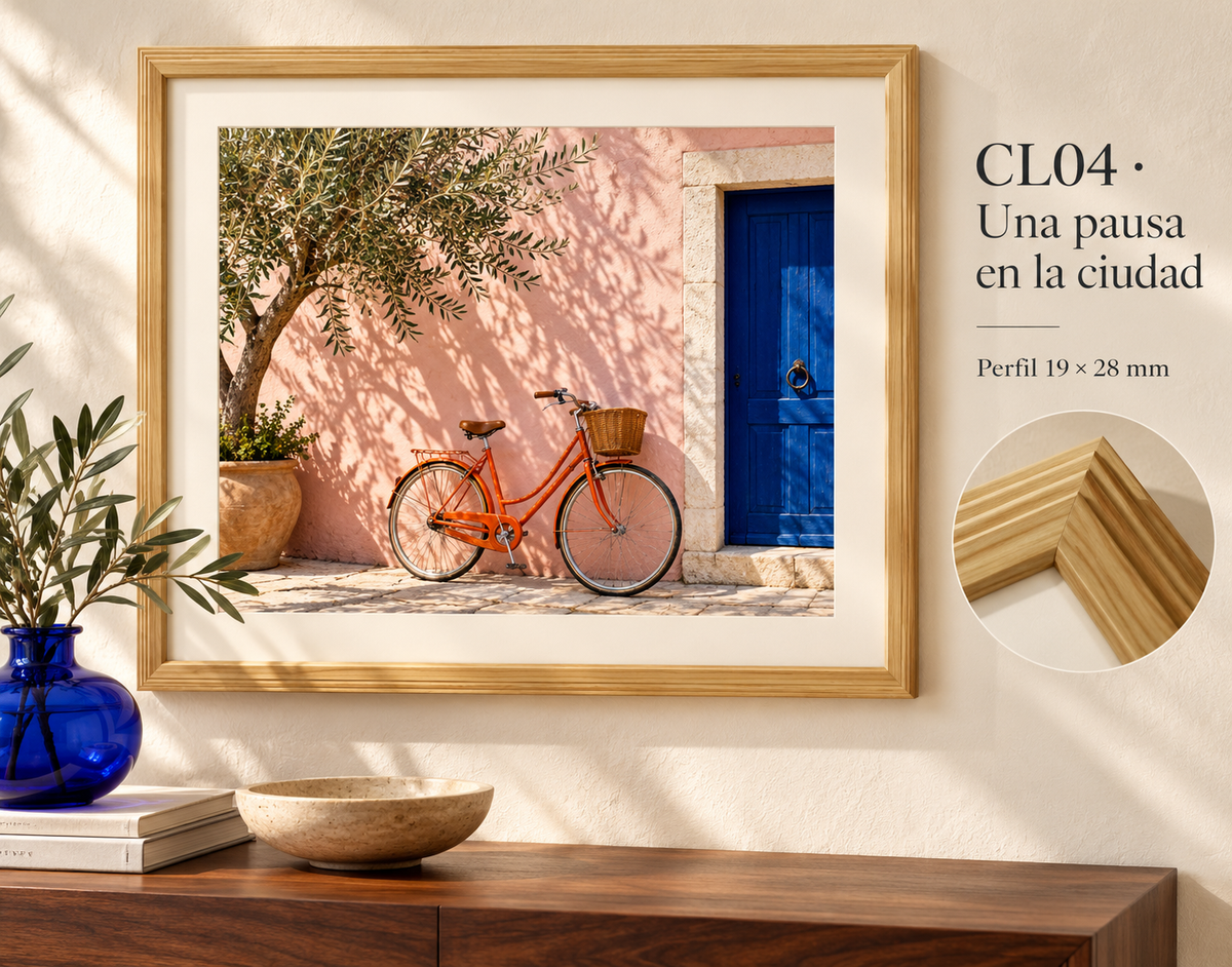 Moldura de madera lisa para marco CL04 – Kit de 4 piezas