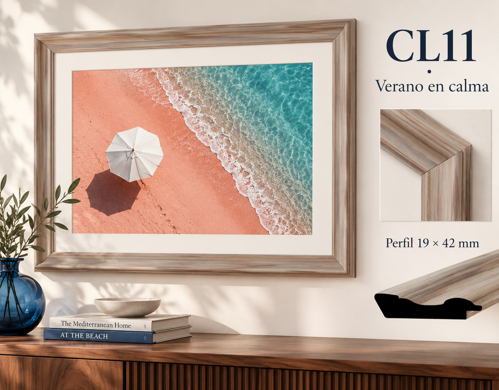 Moldura de madera lisa para marco CL11 – Kit de 4 piezas