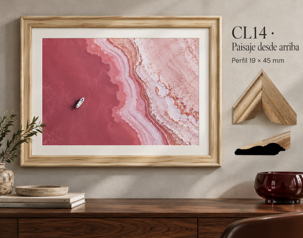 Moldura de madera lisa para marco CL14 – Kit de 4 piezas