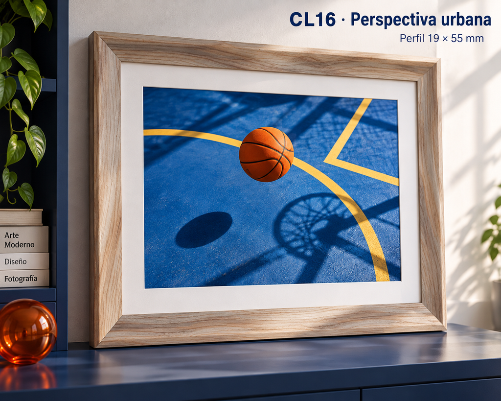 Moldura de madera lisa para marco CL16 – Kit de 4 piezas