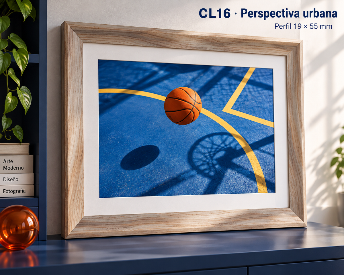 Moldura de madera lisa para marco CL16 – Kit de 4 piezas