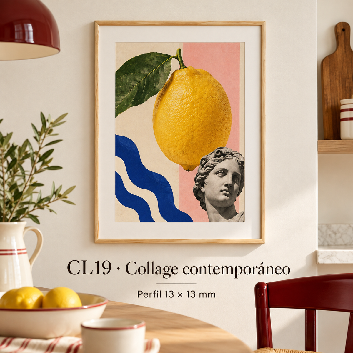 Moldura de madera lisa para marco CL19 – Kit de 4 piezas