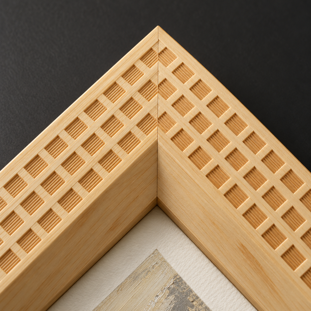 Moldura de madera grabada para marco MC149 – Kit de 4 piezas