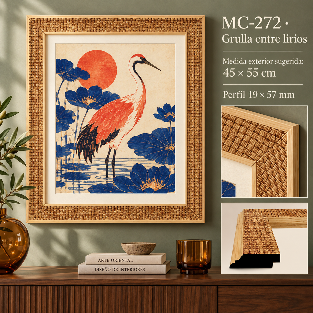 Moldura de madera grabada para marco MC272 – Kit de 4 piezas