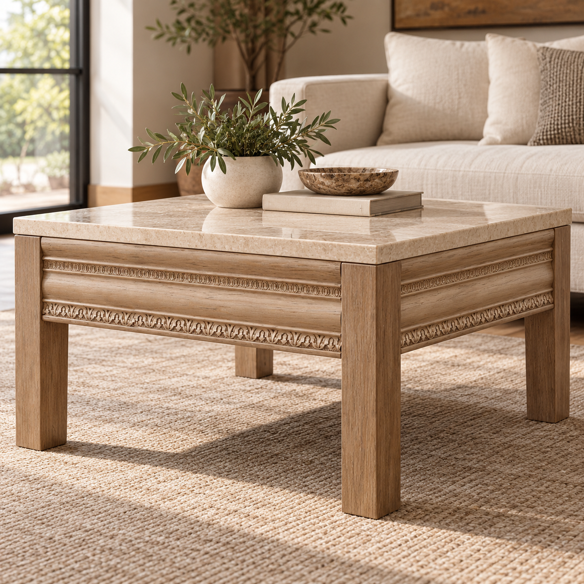 Moldura de madera grabada para mueble MM-111 – Kit de 4 piezas