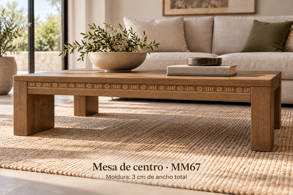 Moldura de madera grabada para mueble MM-67 – Kit de 4 piezas