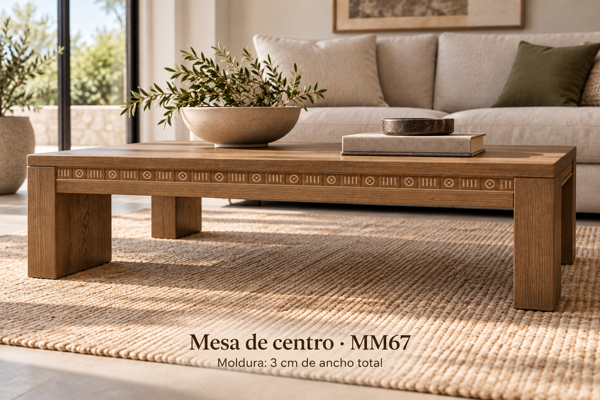 Moldura de madera grabada para mueble MM-67 – Kit de 4 piezas