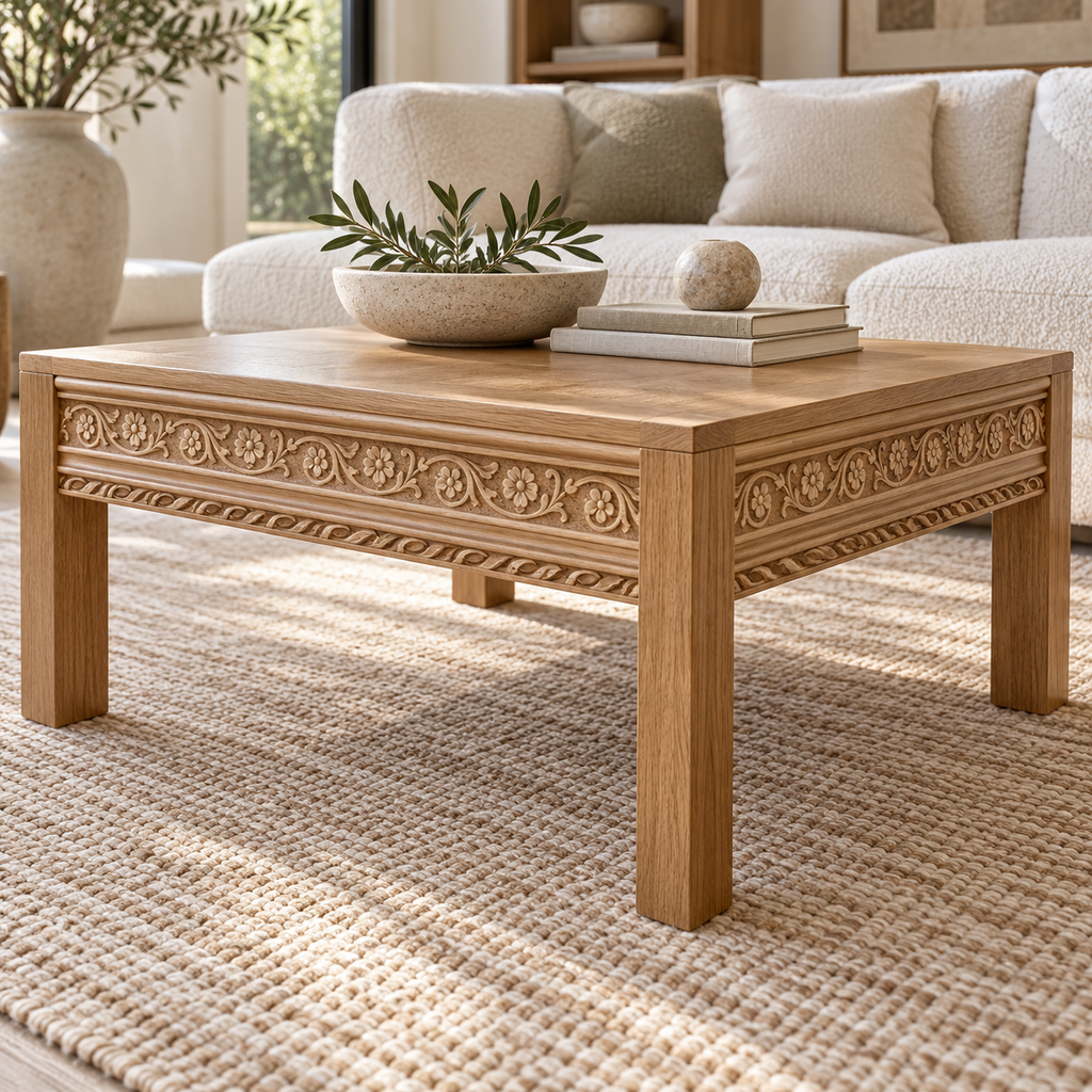 Moldura de madera grabada para mueble MM-115 – Kit de 4 piezas
