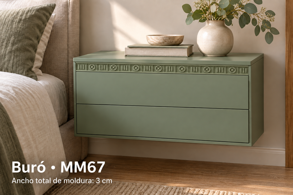 Moldura de madera grabada para mueble MM-67 – Kit de 4 piezas