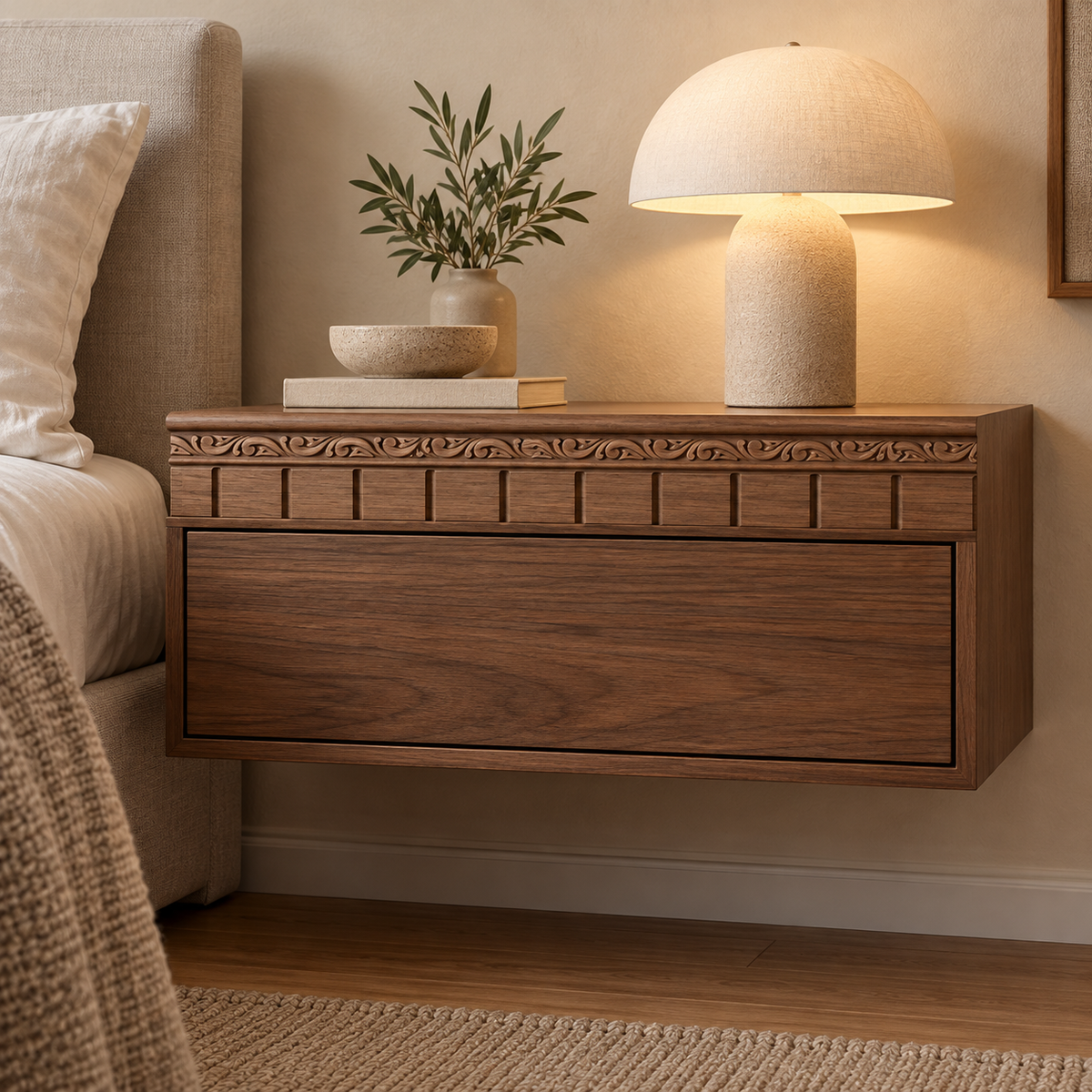 Moldura de madera grabada para mueble MM-77 – Kit de 4 piezas