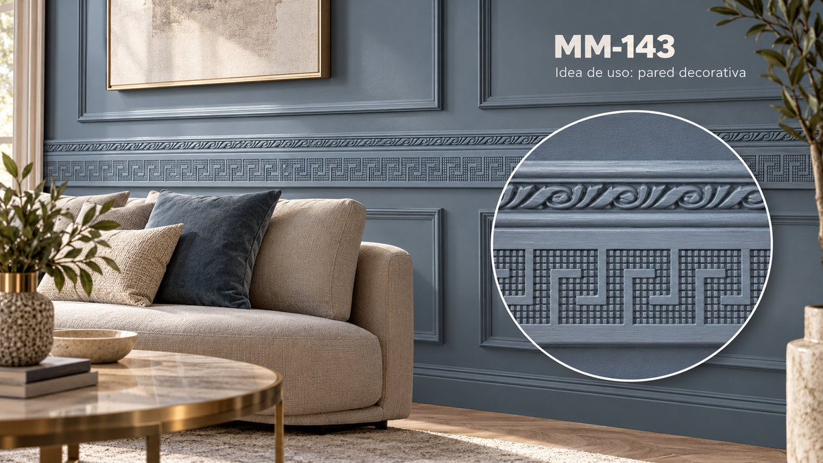 Moldura de madera grabada para mueble MM-143 – Kit de 4 piezas