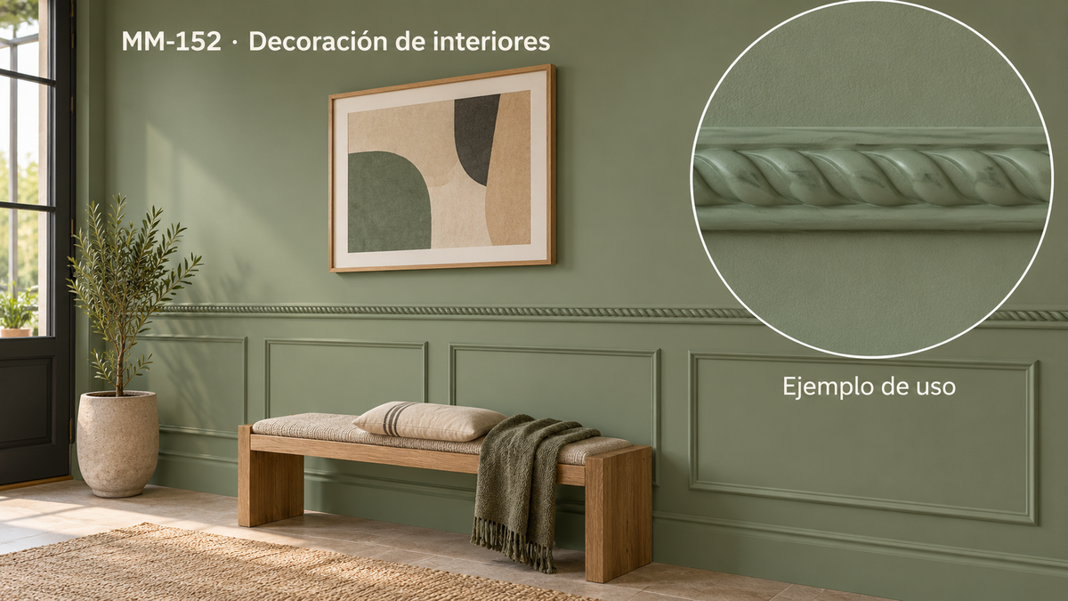Moldura de madera grabada para mueble MM-152 – Kit de 4 piezas