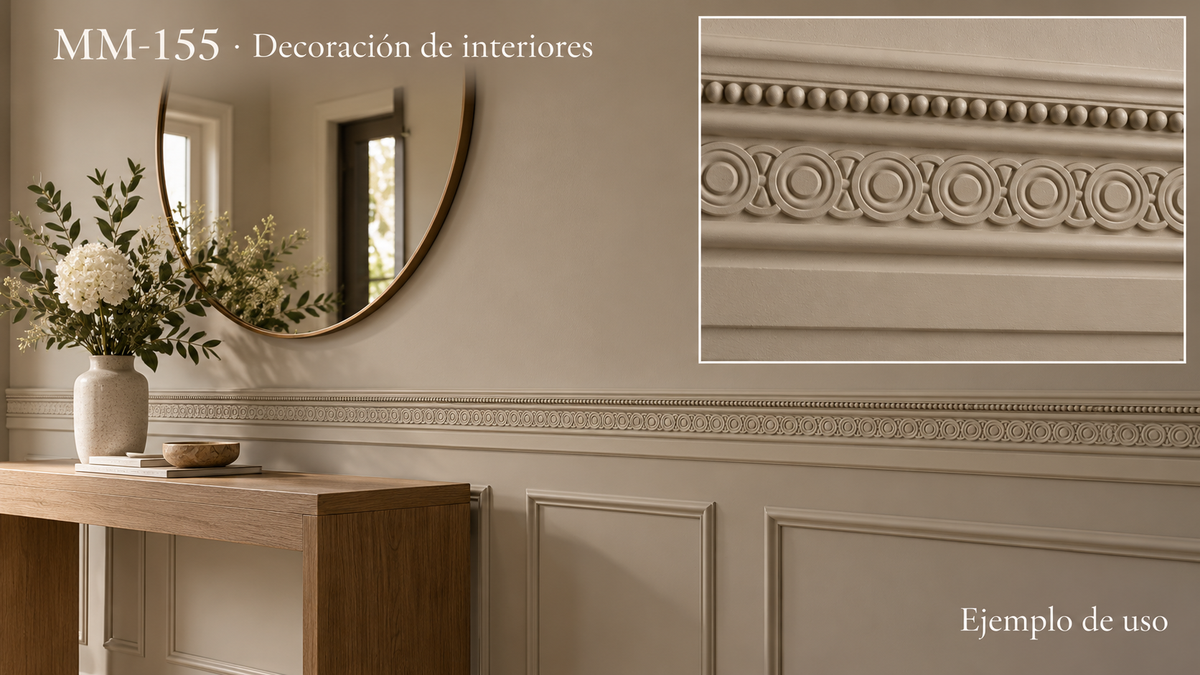 Moldura de madera grabada para mueble MM-155 – Kit de 4 piezas