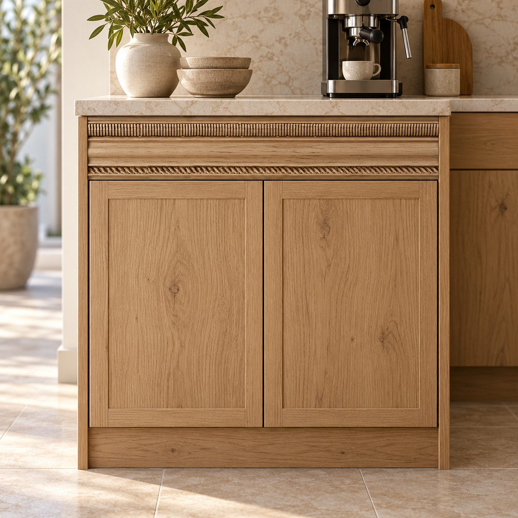 Moldura de madera grabada para mueble MM-110 – Kit de 4 piezas