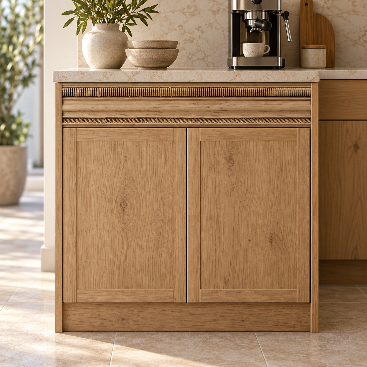 Moldura de madera grabada para mueble MM-110 – Kit de 4 piezas