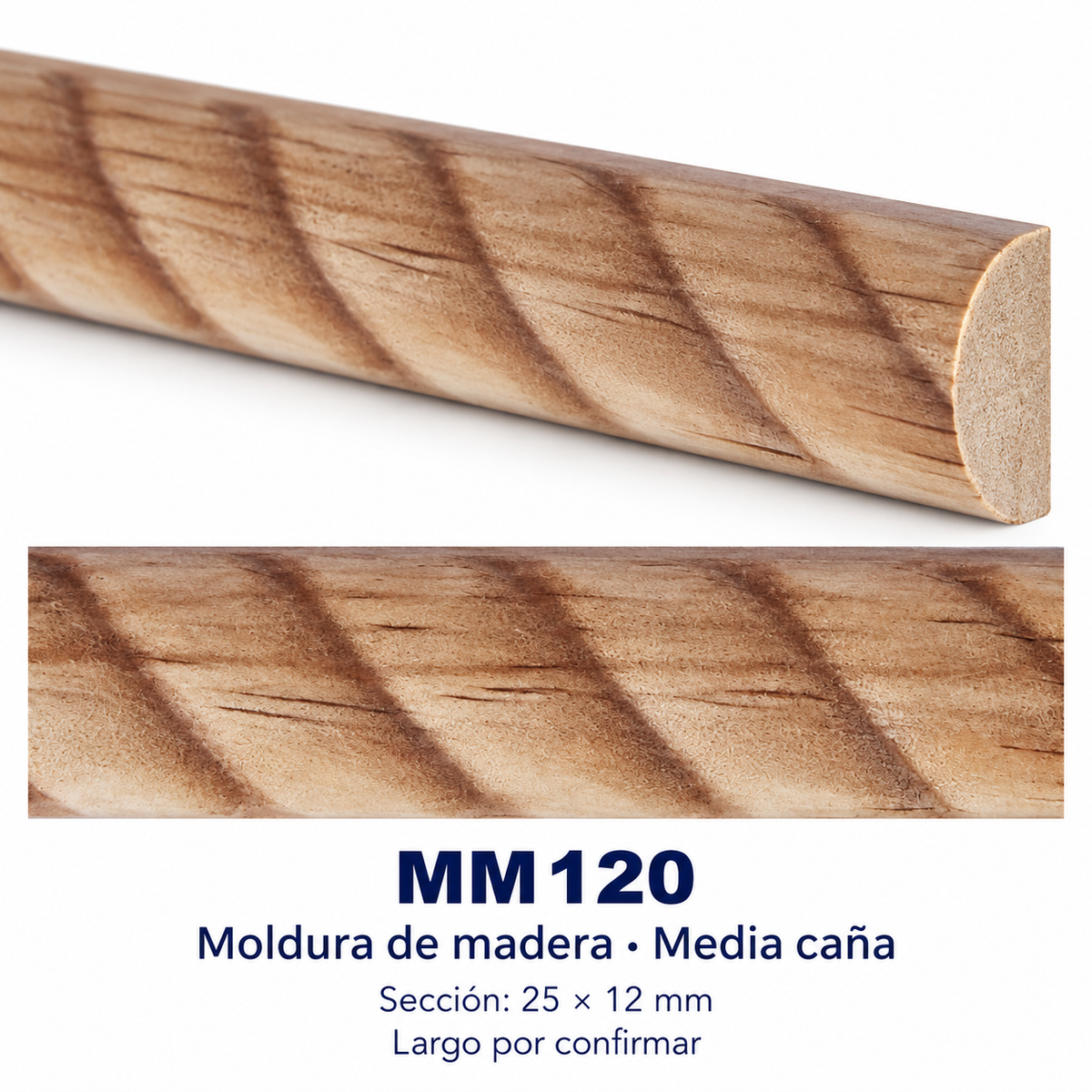 Moldura de madera grabada para mueble MM-120 – Kit de 4 piezas