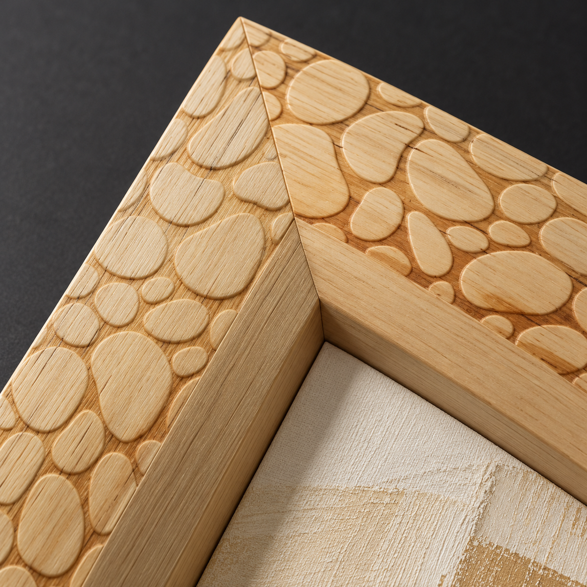 Moldura de madera grabada para marco MC150 – Kit de 4 piezas