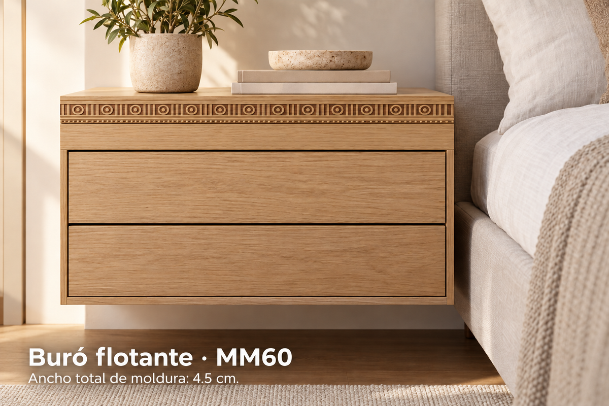 Moldura de madera grabada para mueble MM-60 – Kit de 4 piezas