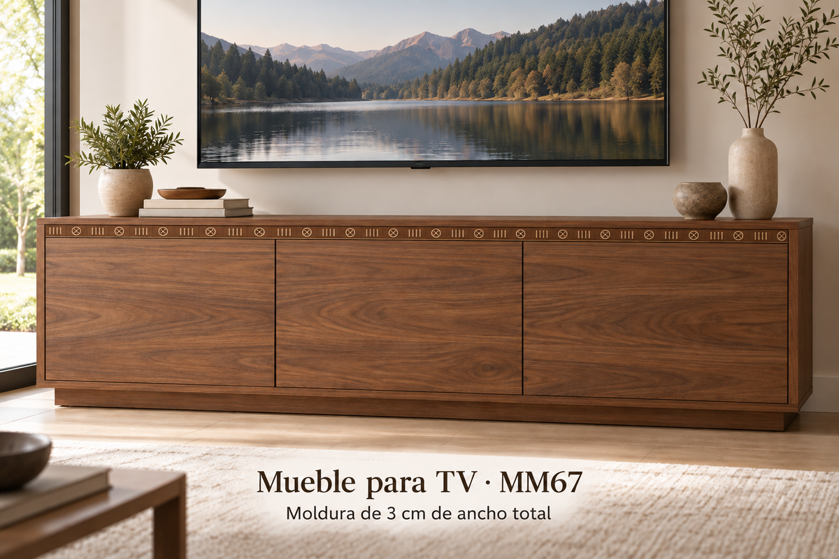Moldura de madera grabada para mueble MM-67 – Kit de 4 piezas