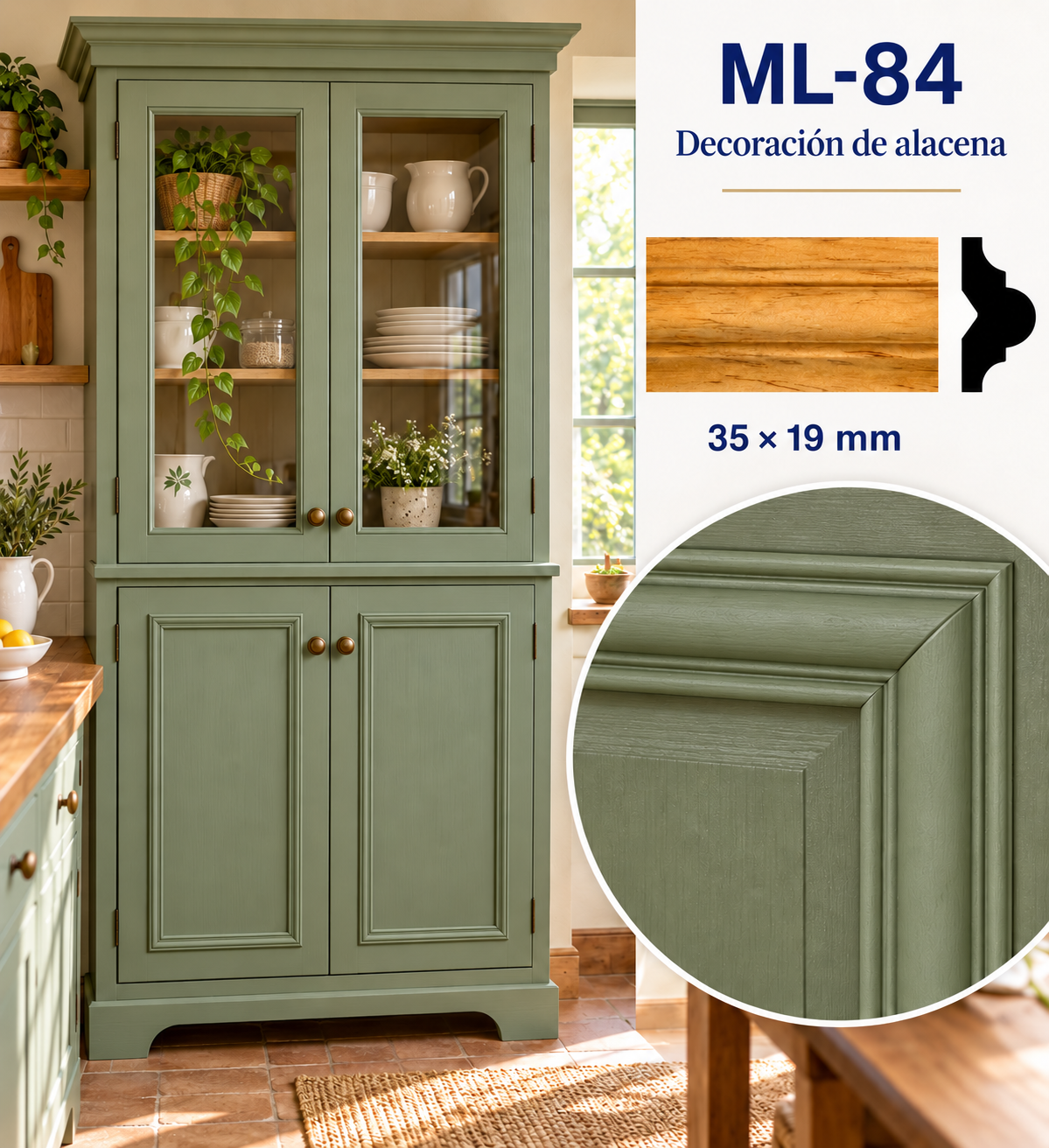 Kit de 4 piezas moldura lisa modelo ML-84