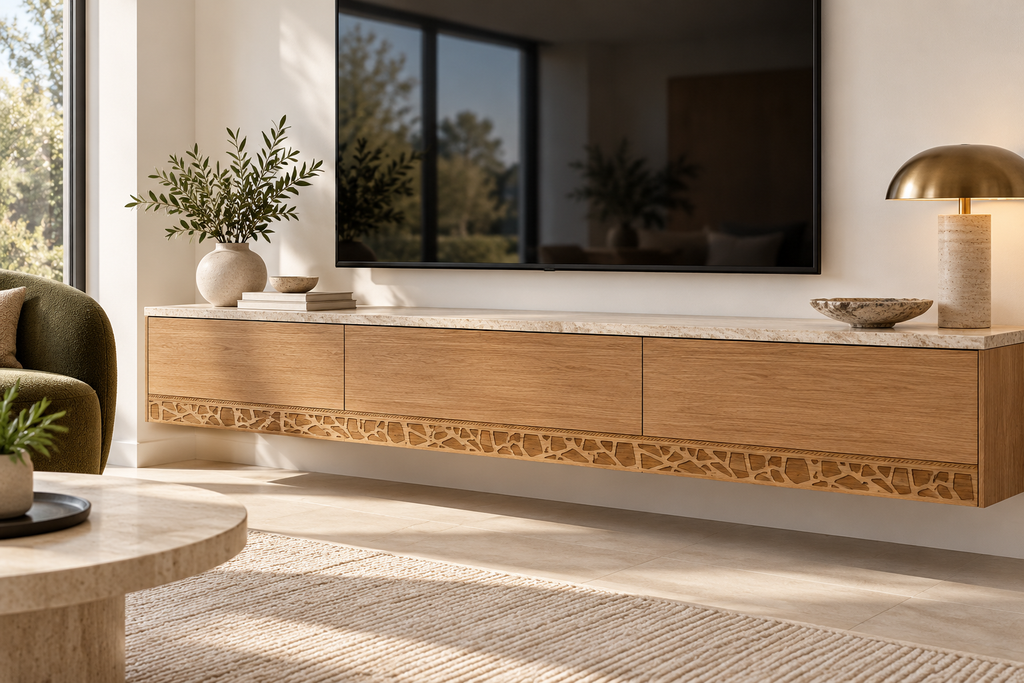 Moldura de madera grabada para mueble MM-136 – Kit de 4 piezas