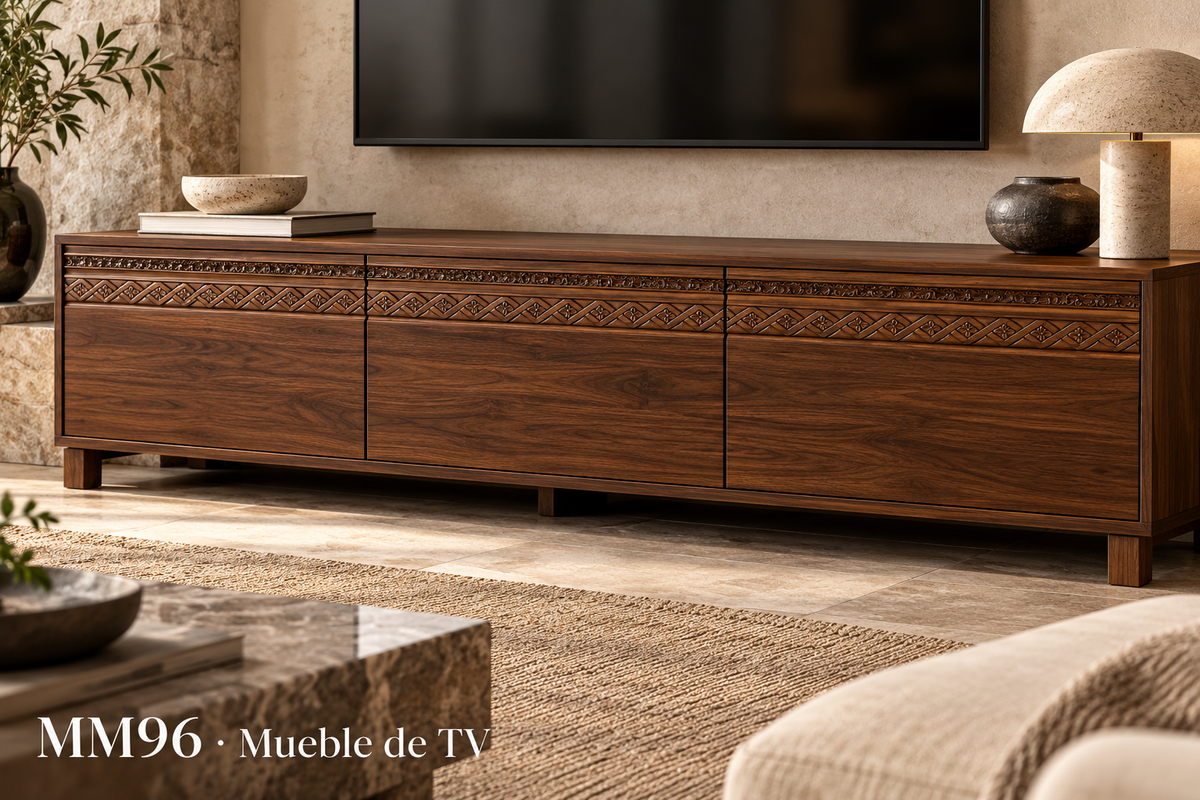 Moldura de madera grabada para mueble MM-96 – Kit de 4 piezas