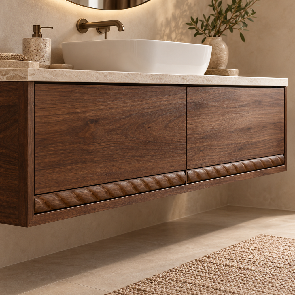 Moldura de madera grabada para mueble MM-117 – Kit de 4 piezas