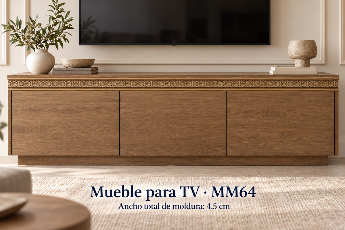 Moldura de madera grabada para mueble MM-64 – Kit de 4 piezas