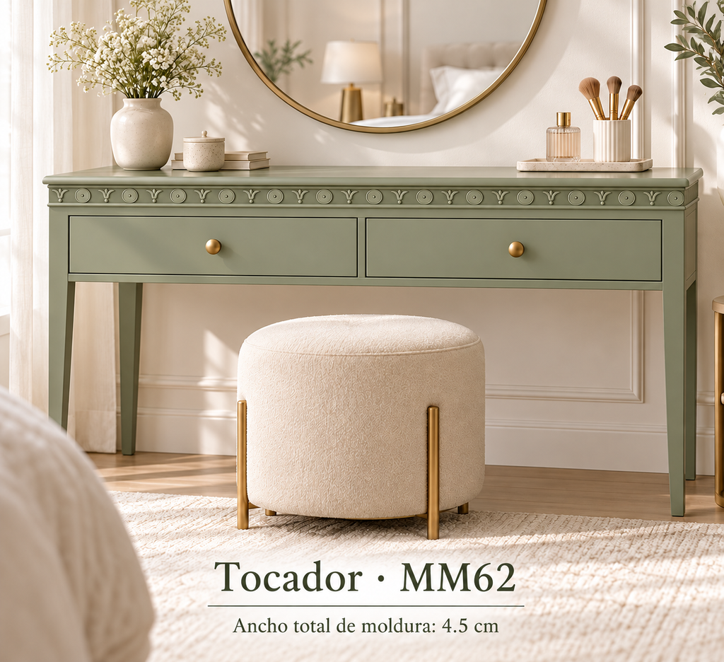 Moldura de madera grabada para mueble MM-62 – Kit de 4 piezas