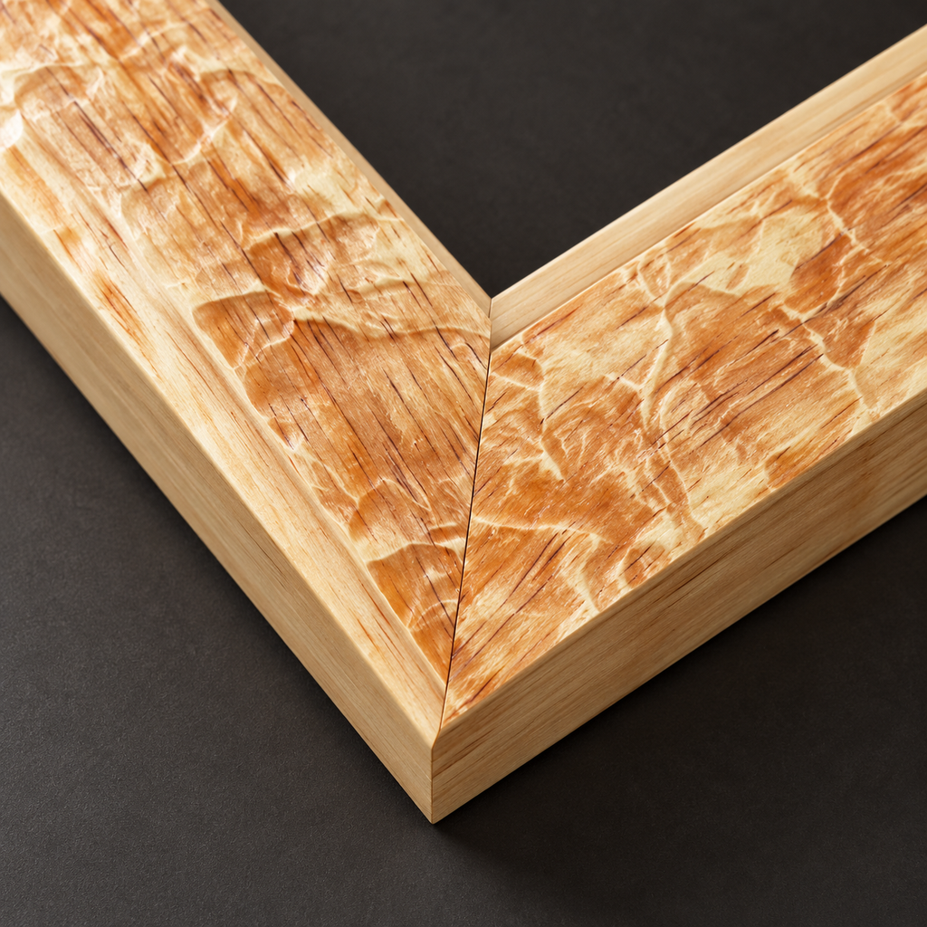 Moldura de madera grabada para marco MC127 – Kit de 4 piezas