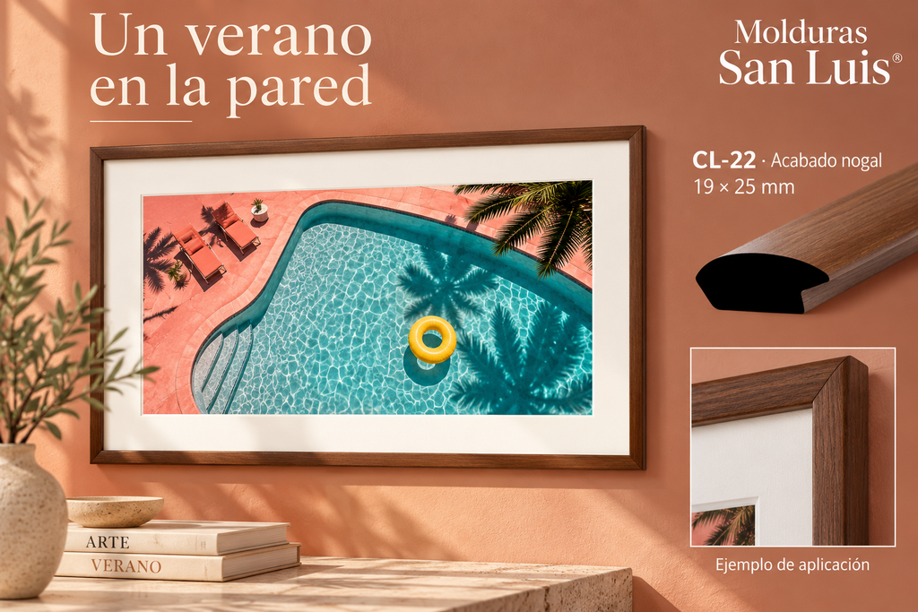 Moldura de madera lisa para marco CL22 – Kit de 4 piezas