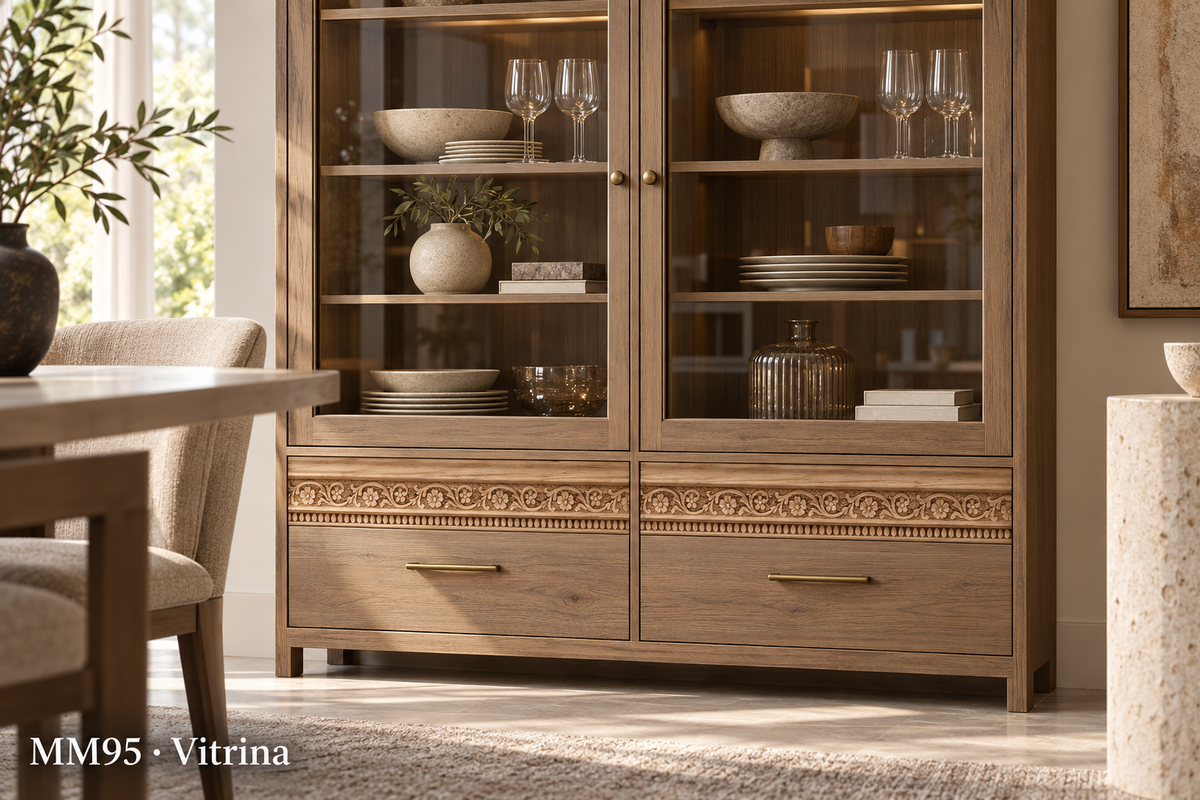 Moldura de madera grabada para mueble MM-95 – Kit de 4 piezas