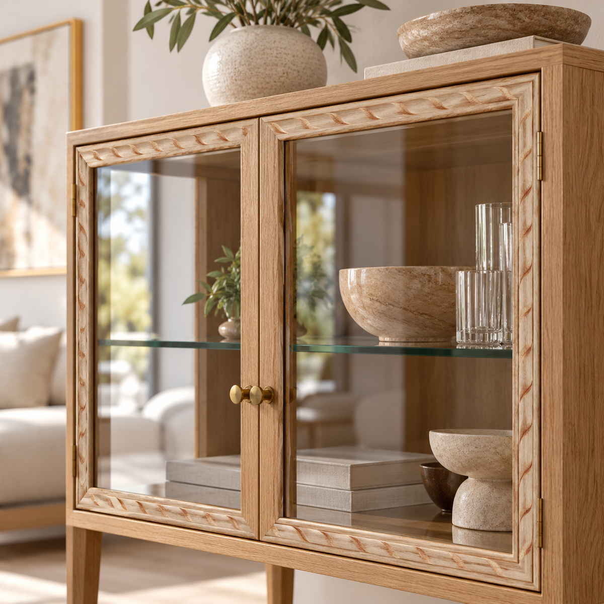 Moldura de madera grabada para mueble MM-126 – Kit de 4 piezas